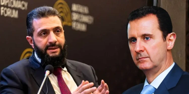 Presiden Suriah Ahmad Al Sharaa dan Bashar Assad