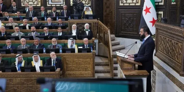 Presiden Ahmad Al-Sharaa dalam sidang perdana Majelis Rakyat Suriah